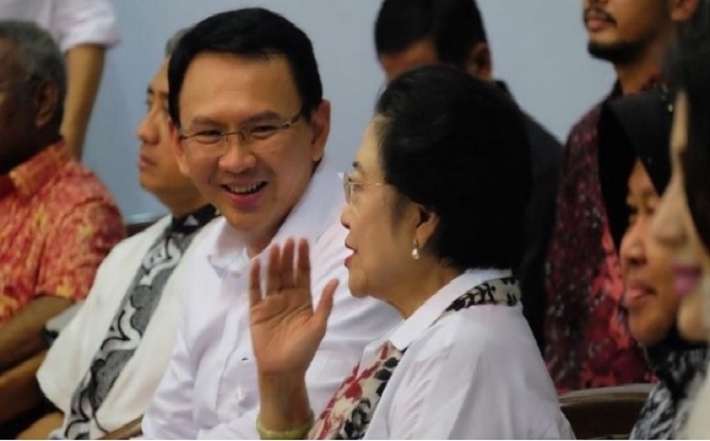 Ketua Umum PDIP Megawati Soekarnoputri dan Ahok/Ig @basukibtp
