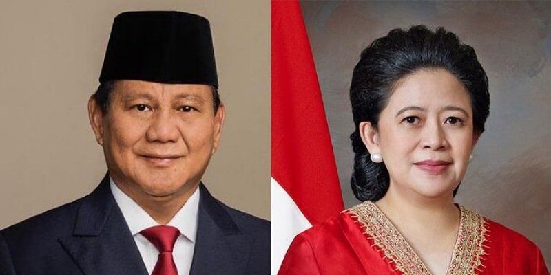 Kolase Prabowo Subianto dan Puan Maharani/Net