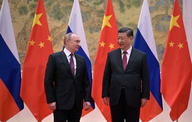 Pertemuan antara-Presiden Rusia Vladimir Putin dengan Presiden China Xi Jinping di Kota Samarkand, Uzbekistan pada Kamis, 15 September 2022