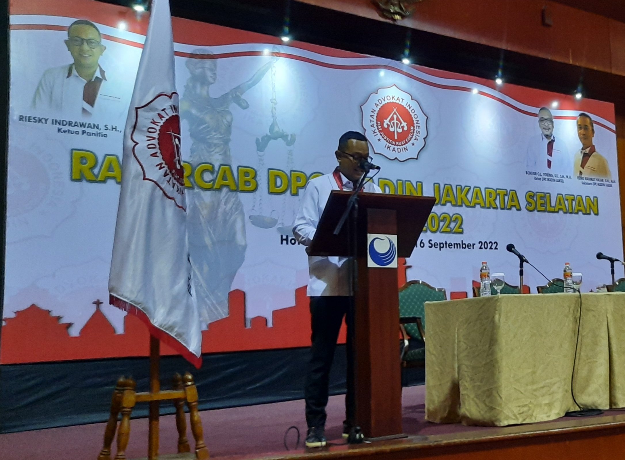 Ketua Panitia Rakercab DPC Ikadin Jakarta Selatan, Riesky Indrawan.