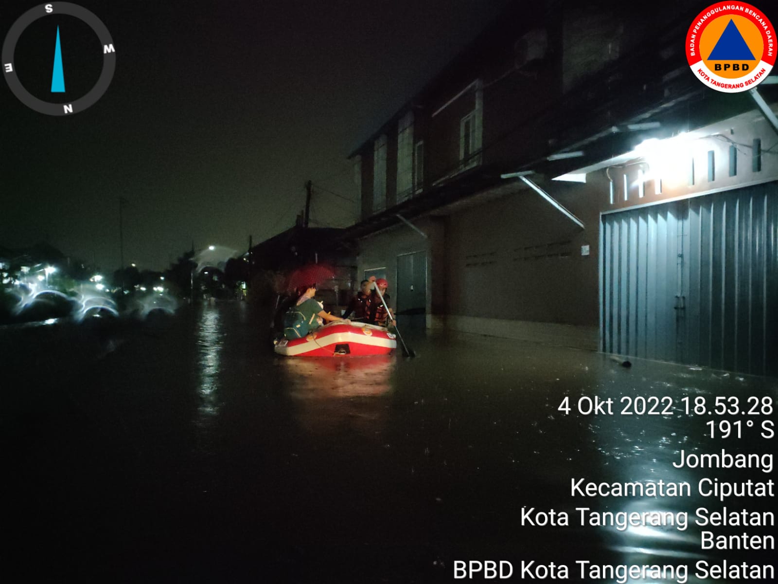 Ilustrasi banjir di Tangerang Selatan (BNPB)