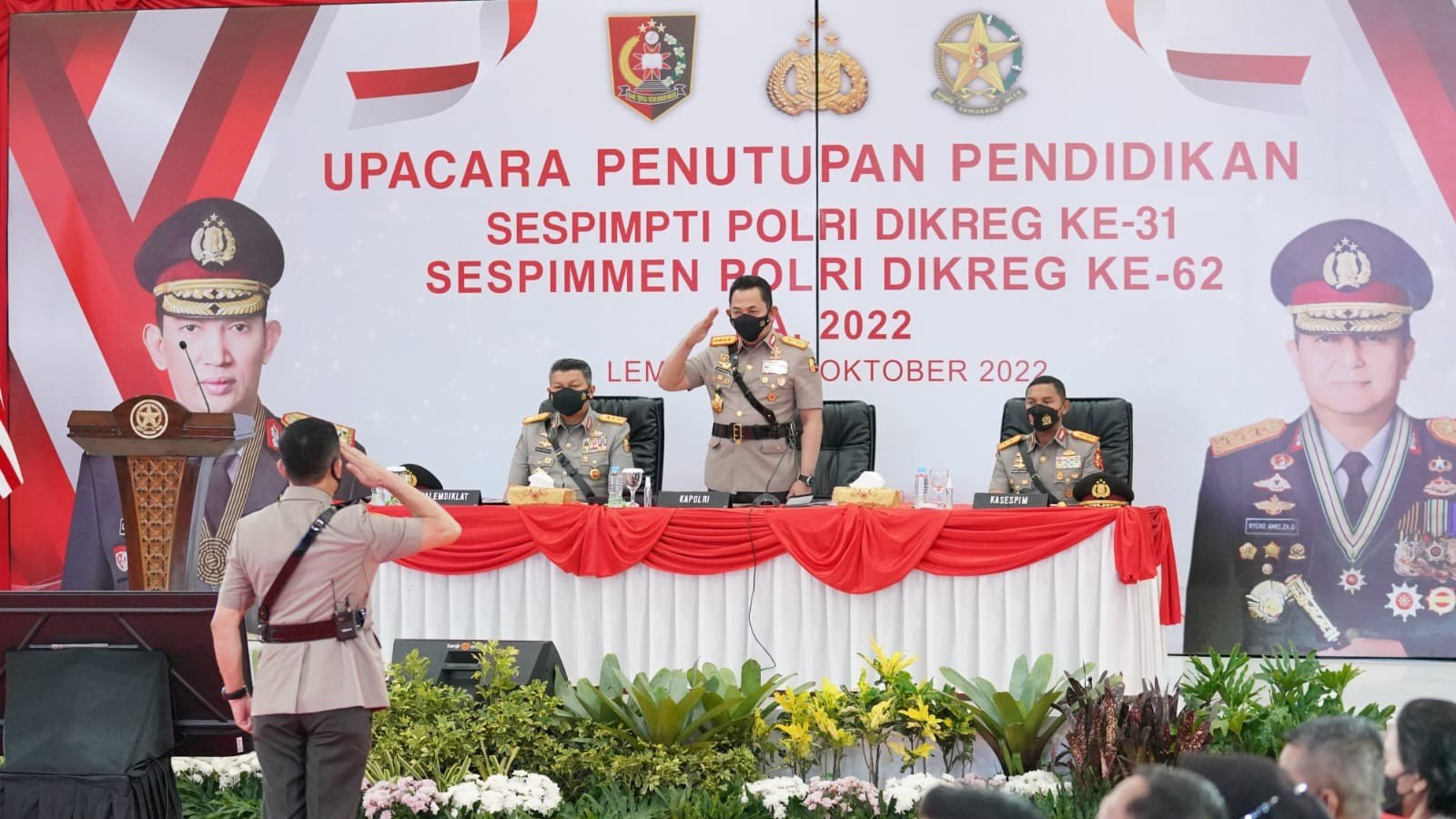 Kapolri Jenderal Pol Listyo Sigit Prabowo saat menutup Dikreg Sespimmen Polri/ Humas Polri