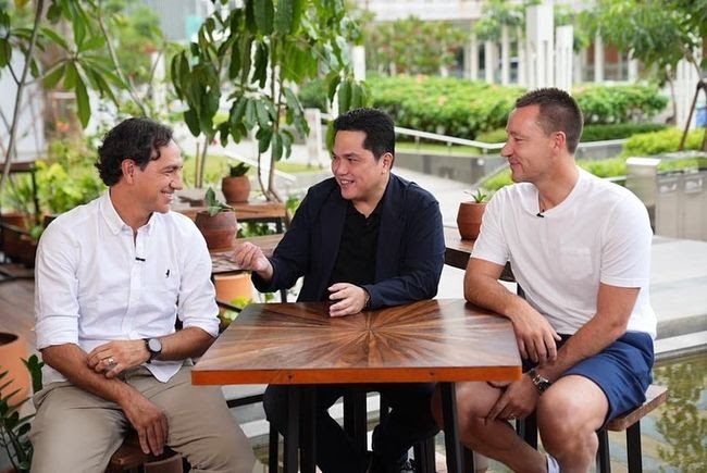 Erick Thohir, Nesta dan John Terry di Sarinah, Jakarta/Instagram: Erick Thohir