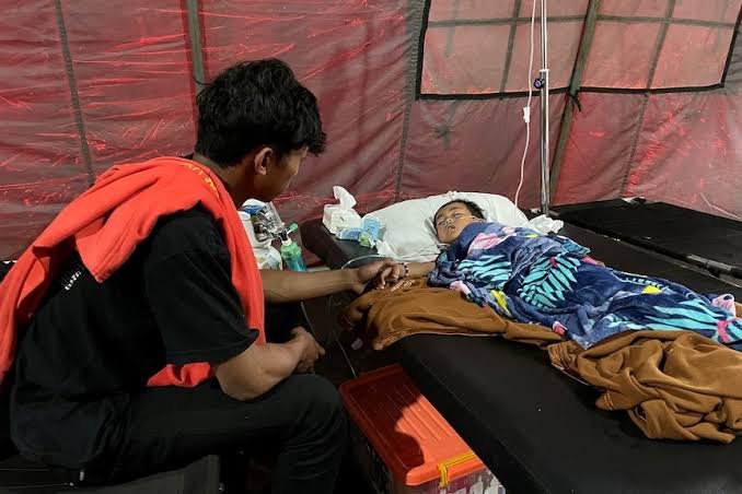 Azka, bocah lima tahun yang selamat dari gempa Cianjur/ Reuters