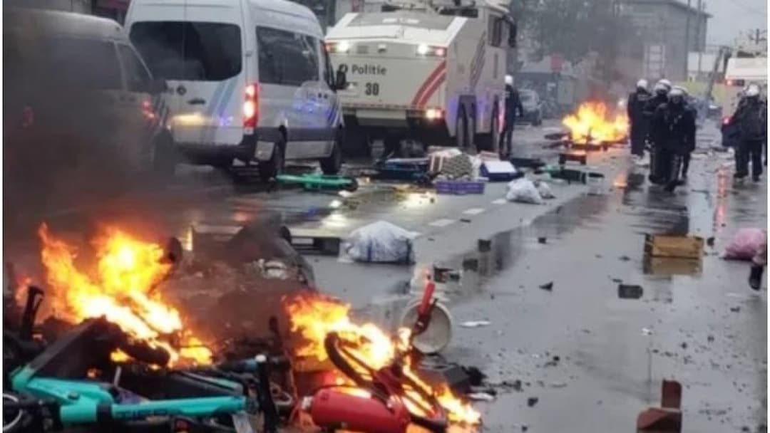 Ilustrasi Kerusuhan di Brussel/net