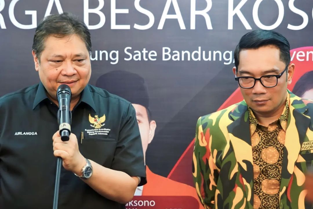Kebersamaan Ridwan Kamil dan Airlangga Hartarto/Tim Media