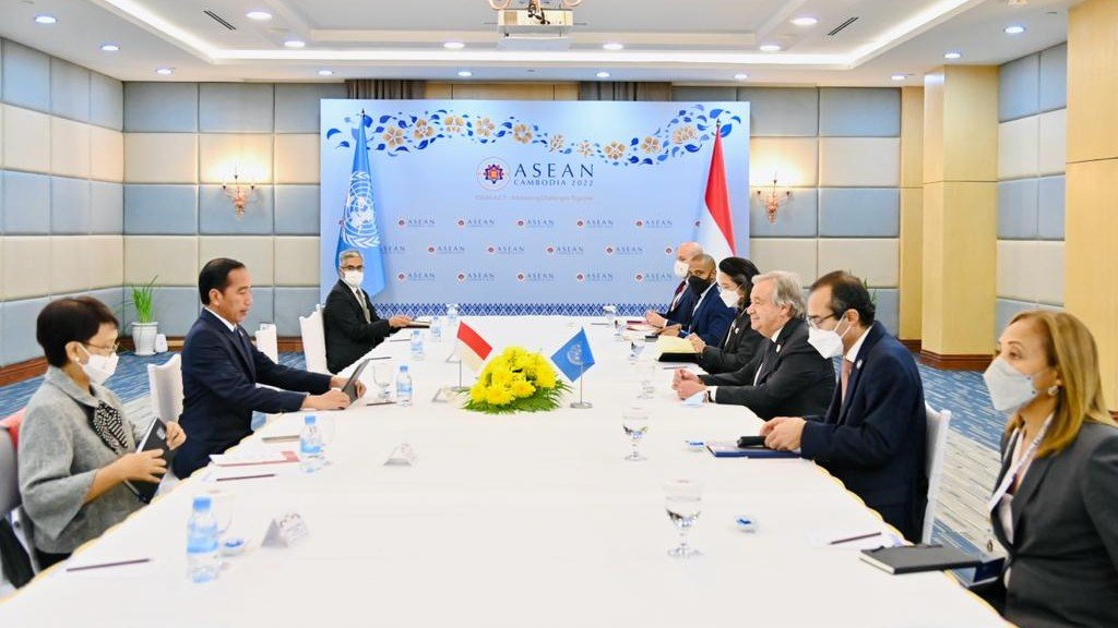 Pertemuan bilateral antara Jokowi dengan Sekjen PBB Antonio Guterres/ BPMI Setpres