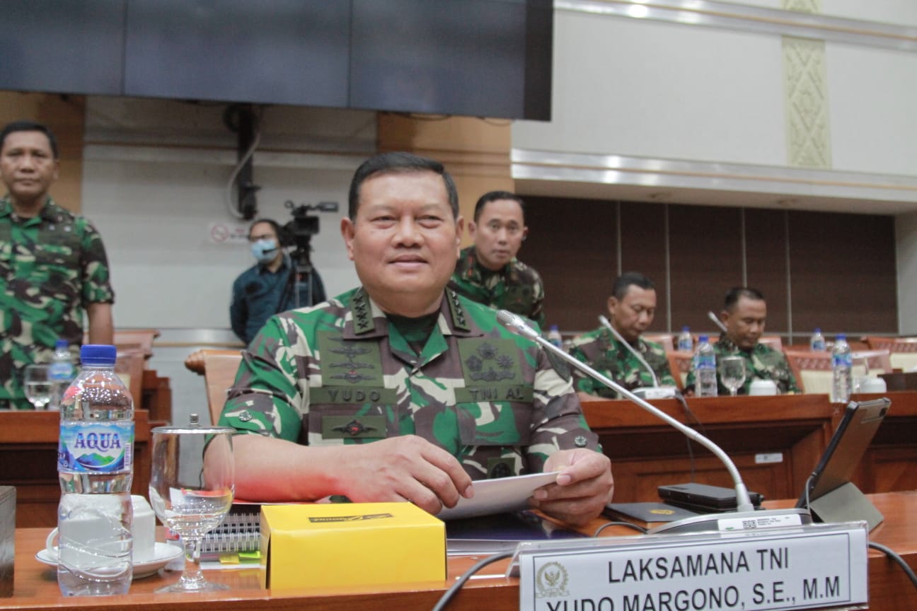Laksamana Yudo Margono saat fit and proper test di DPR RI/ SinPo.id/ Ashar SR