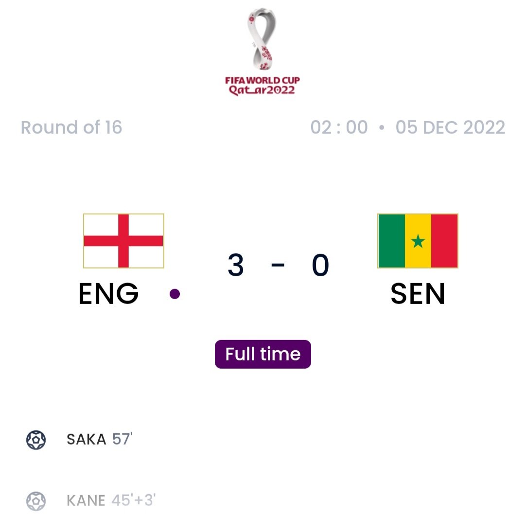 Inggris vs Senegal (FIFA)