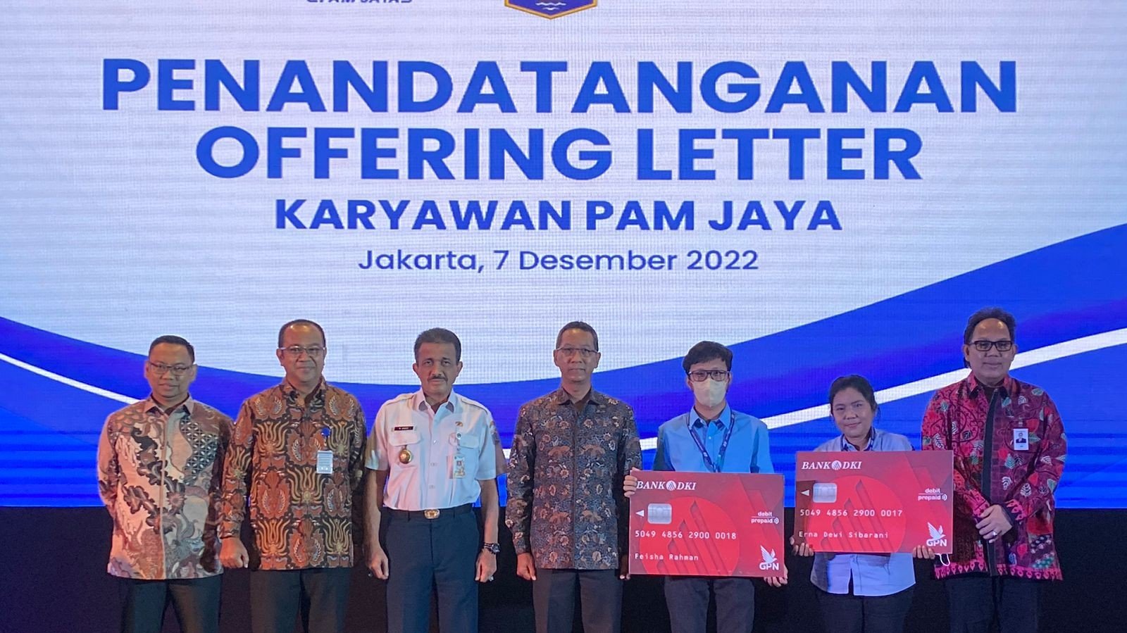 Pj Gubernur DKI Jakarta Heru Budi Hartono saat acara rekrutmen karyawan PAM Jaya/ SinPo.id/ Zikri Maulana