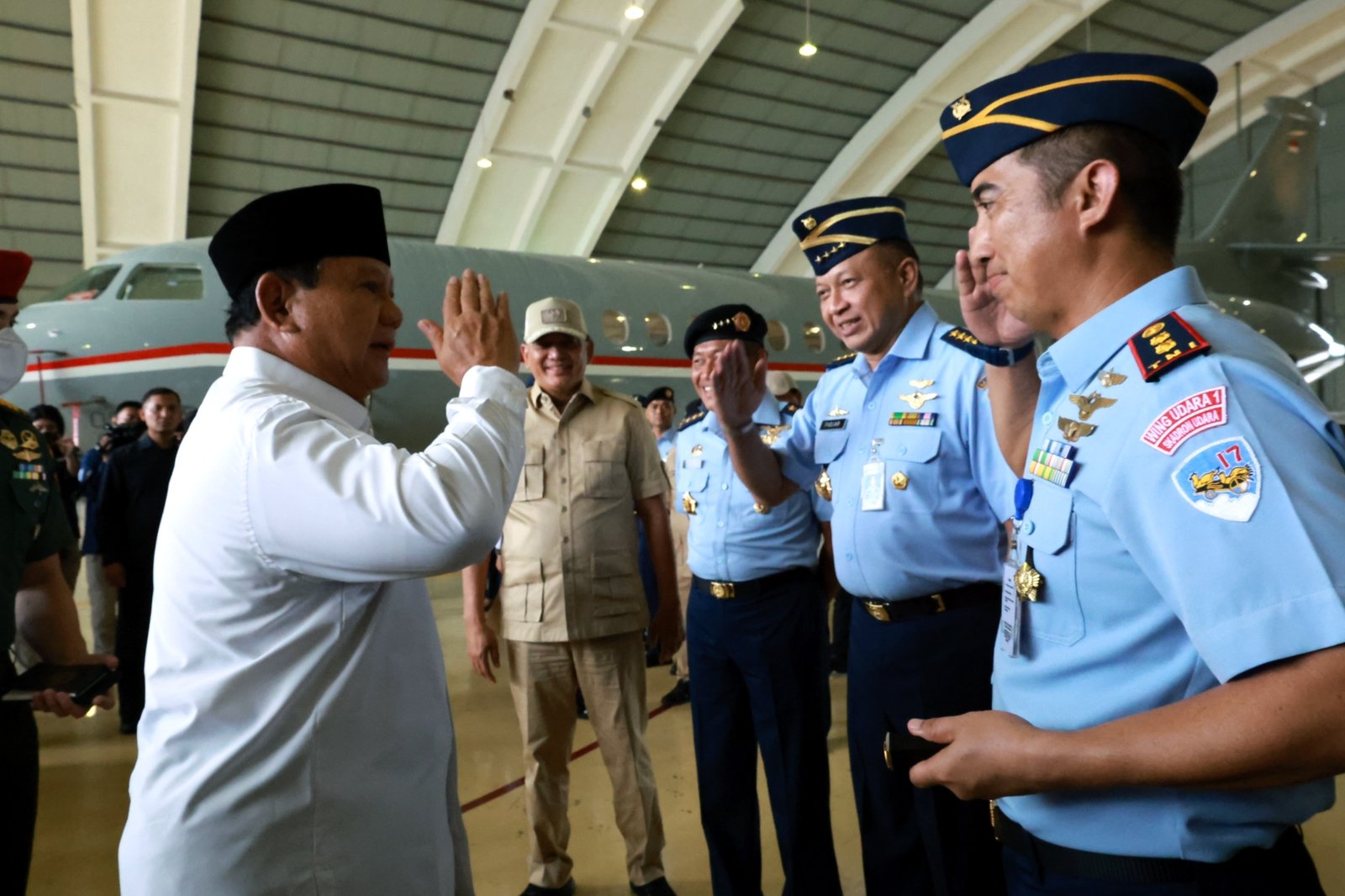 Kunjungan Prabowo ke Skadron 17 TNI AU/Tim Media