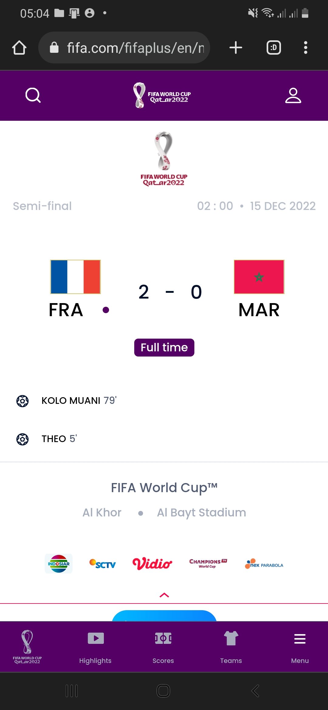 Prancis vs Maroko (FIFA)