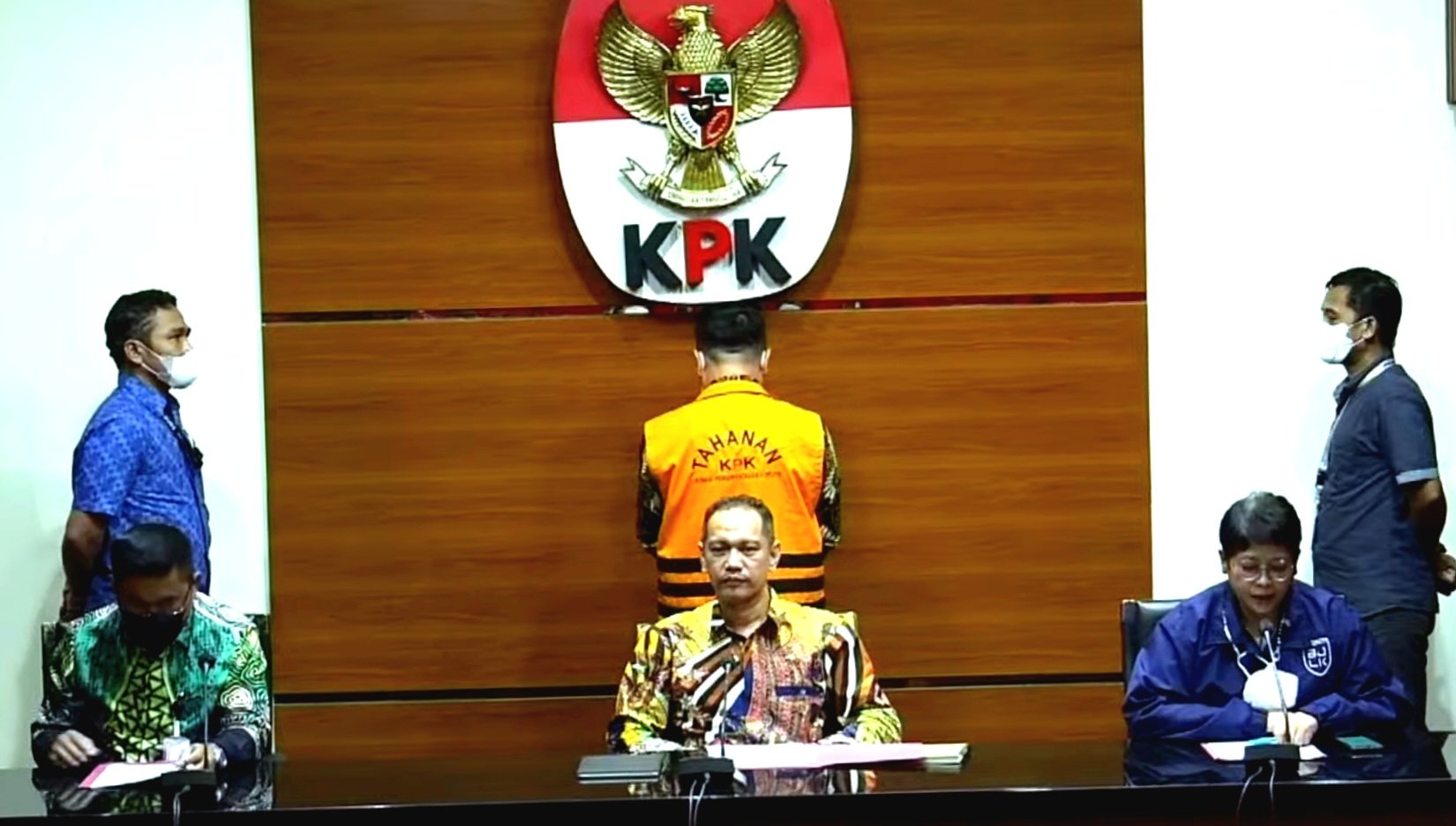 Konpers Penahanan M Syahril KaKanwil BPN Riau/ SinPo.id/ Khaerul Anam
