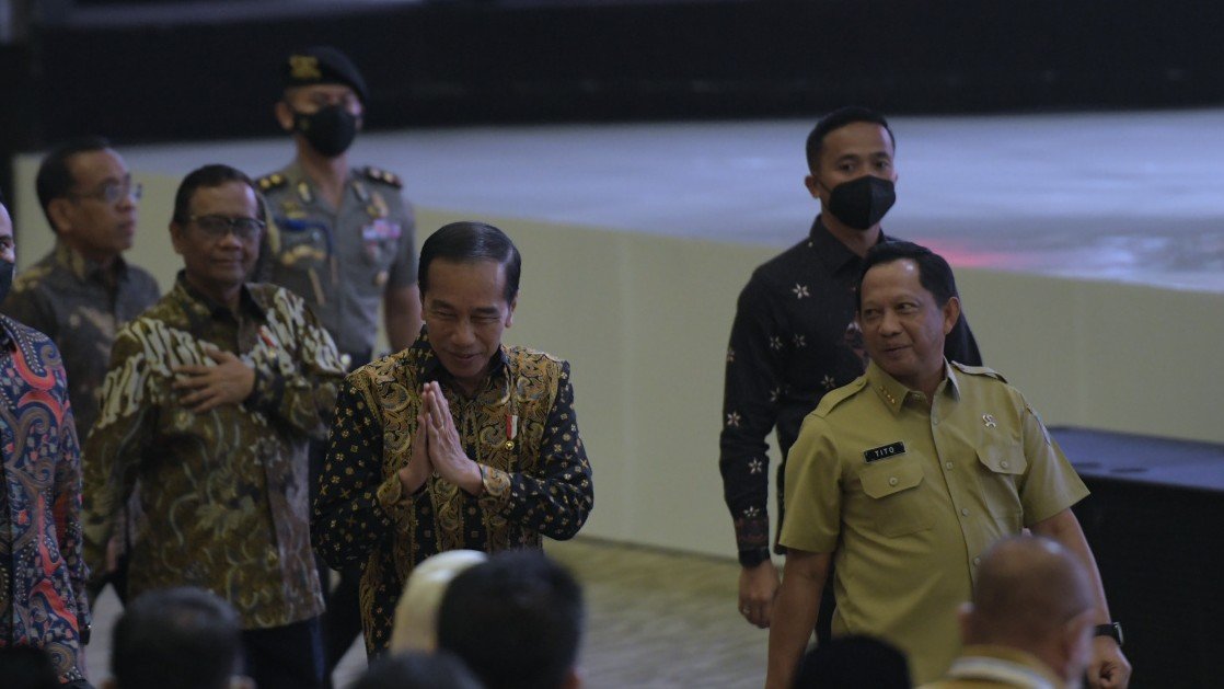 Presiden Jokowi di Rakornas Forkopimda/ BPMI Setpres