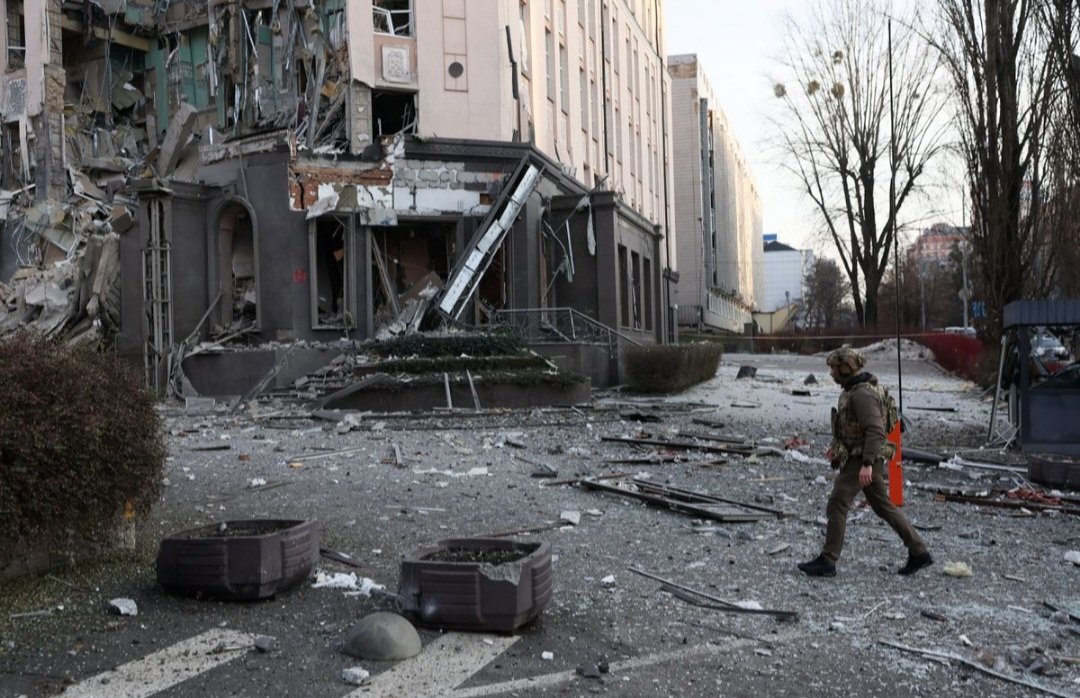 Kondisi Ukraina setelah diserang rudal Rusia/Reuters