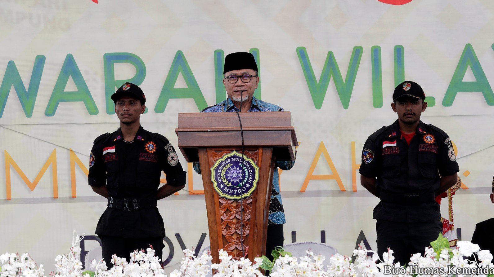 Menteri Perdagangan Zulkifli Hasan saat membuka muswil Muhammadiyah di Lampung/ Kemendag