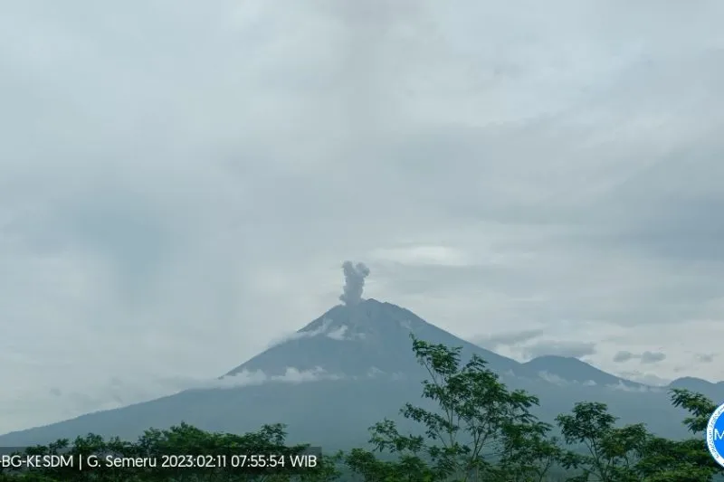 Penampakan letusan Gunung Semeru/PVMBG