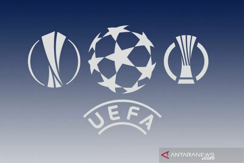 Ilustrasi logo tiga kompetisi klub Eropa/antara