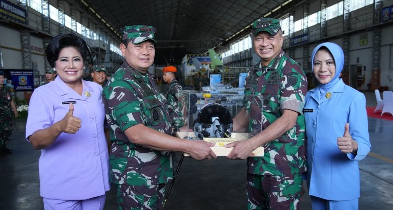 Panglima TNI Laksamana Yudo Margono di Lanud Iswahyudi (Puspen TNI)