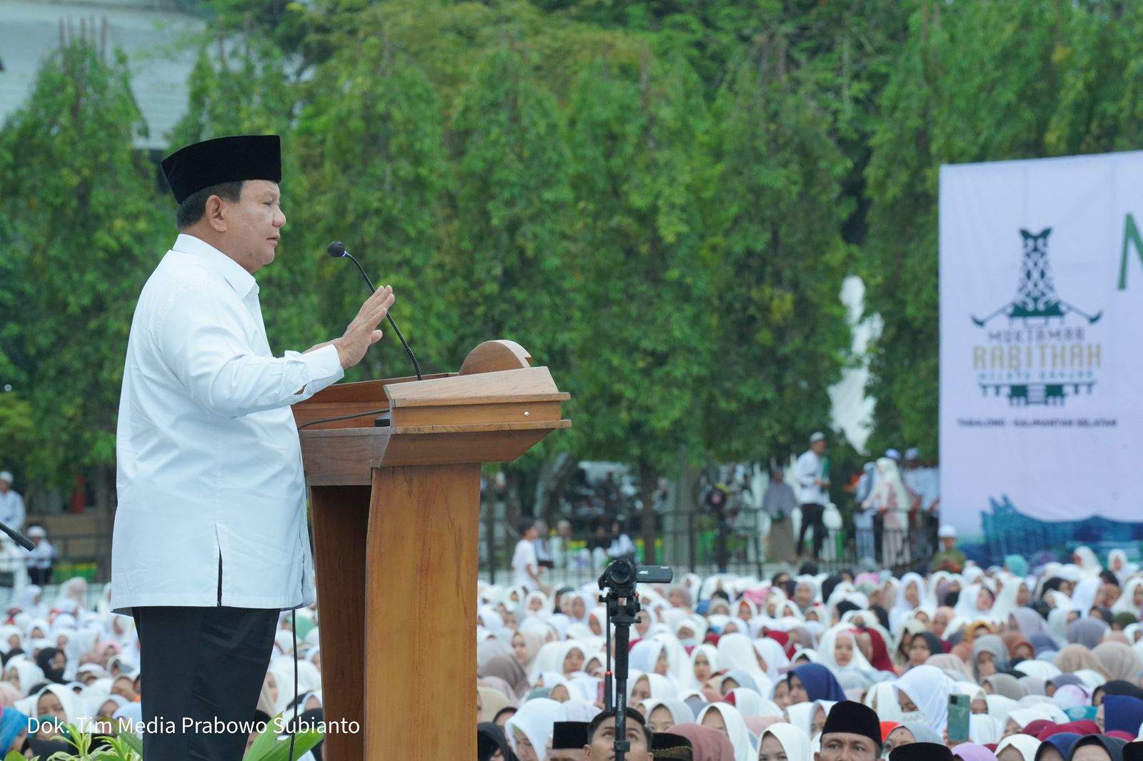 Prabowo Subianto saat menghadiri istighosah di Kalsel/Tim Media