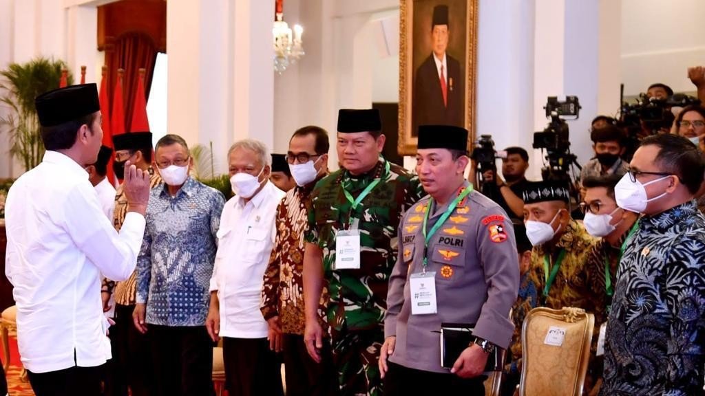 Panglima TNI Laksamana Yudo Margono di Istana Negara (SinPo.id/ Puspen TNI)
