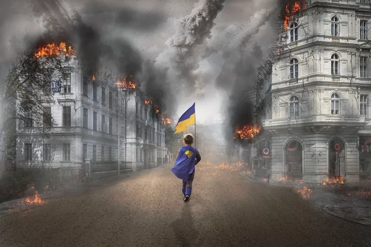 Ilustrasi serangan Rusia ke Ukraina. (Pixabay.com)
