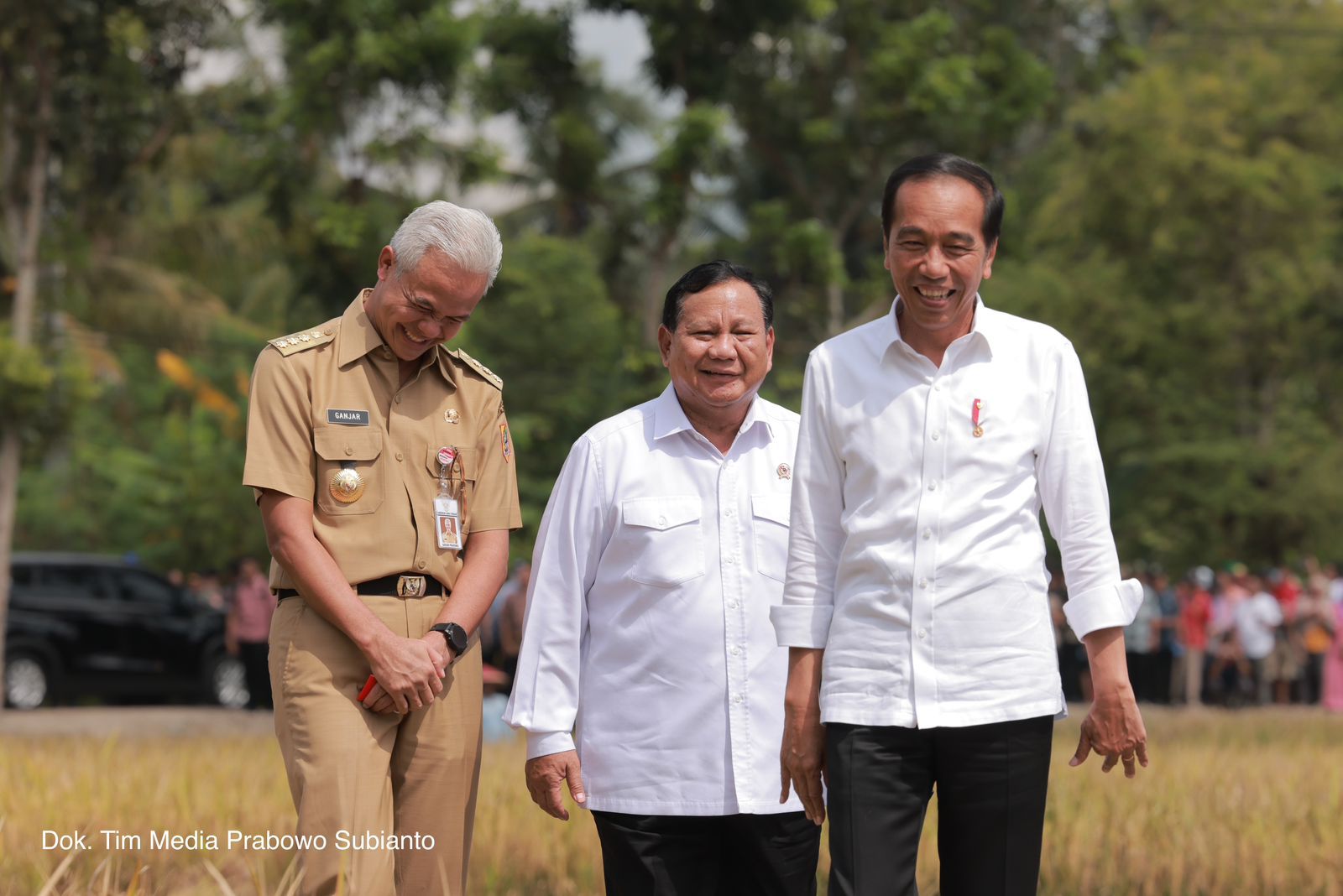 Kebersamaan Prabowo, Ganjar, dan Jokowi/Tim Media