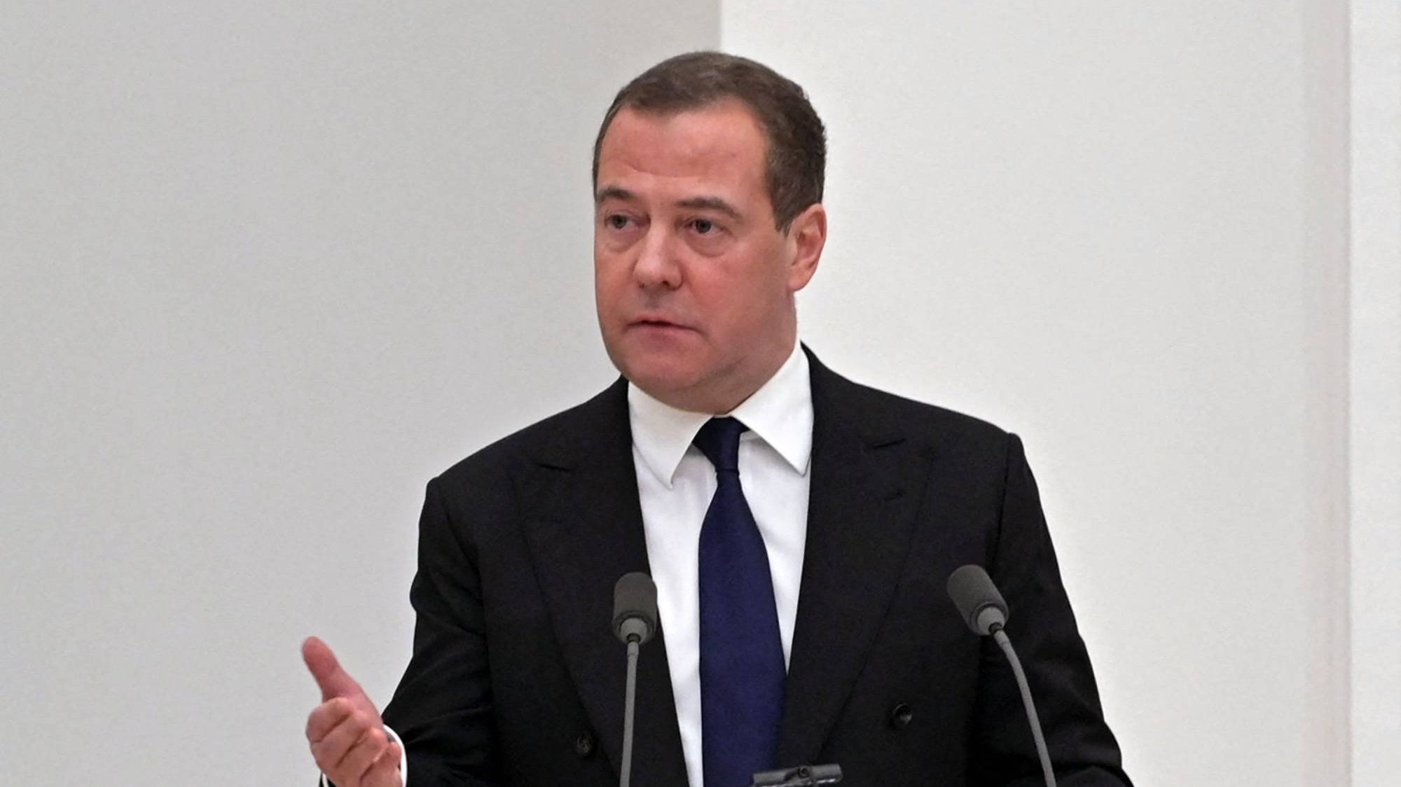 Wakil kepala Dewan Keamanan Rusia, Dmitry Medvedev (SinPo.id/AFP)