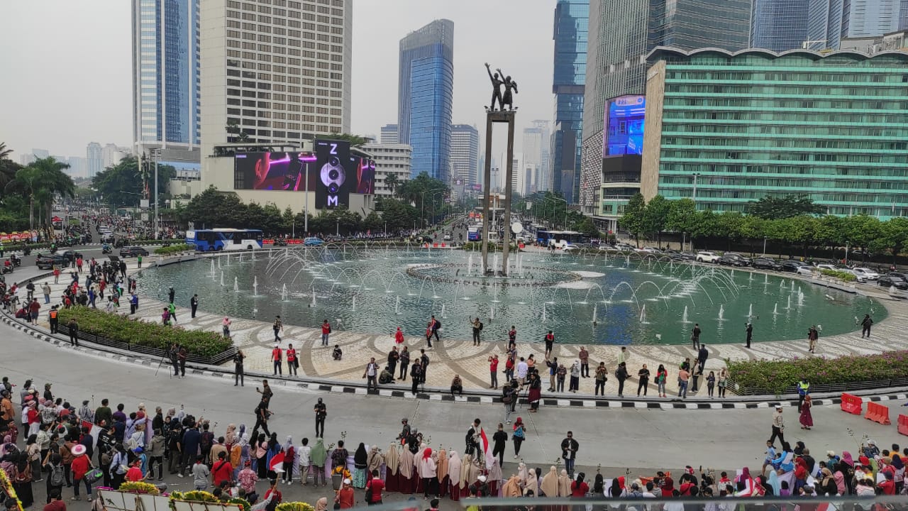 Suasana di sekitar Bundaran HI Jakarta (Sinpo.id/Ashar)