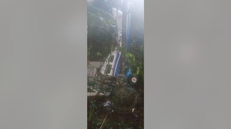 Kondisi pesawat yang jatuh di Hutan Amazon (Sinpo.id/Colombian Mikitary Forces)