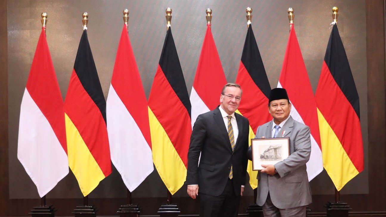 Prabowo saat bertemu Menhan Jerman, Boris Pistorius (SinPo.id/ Tim Media Prabowo)