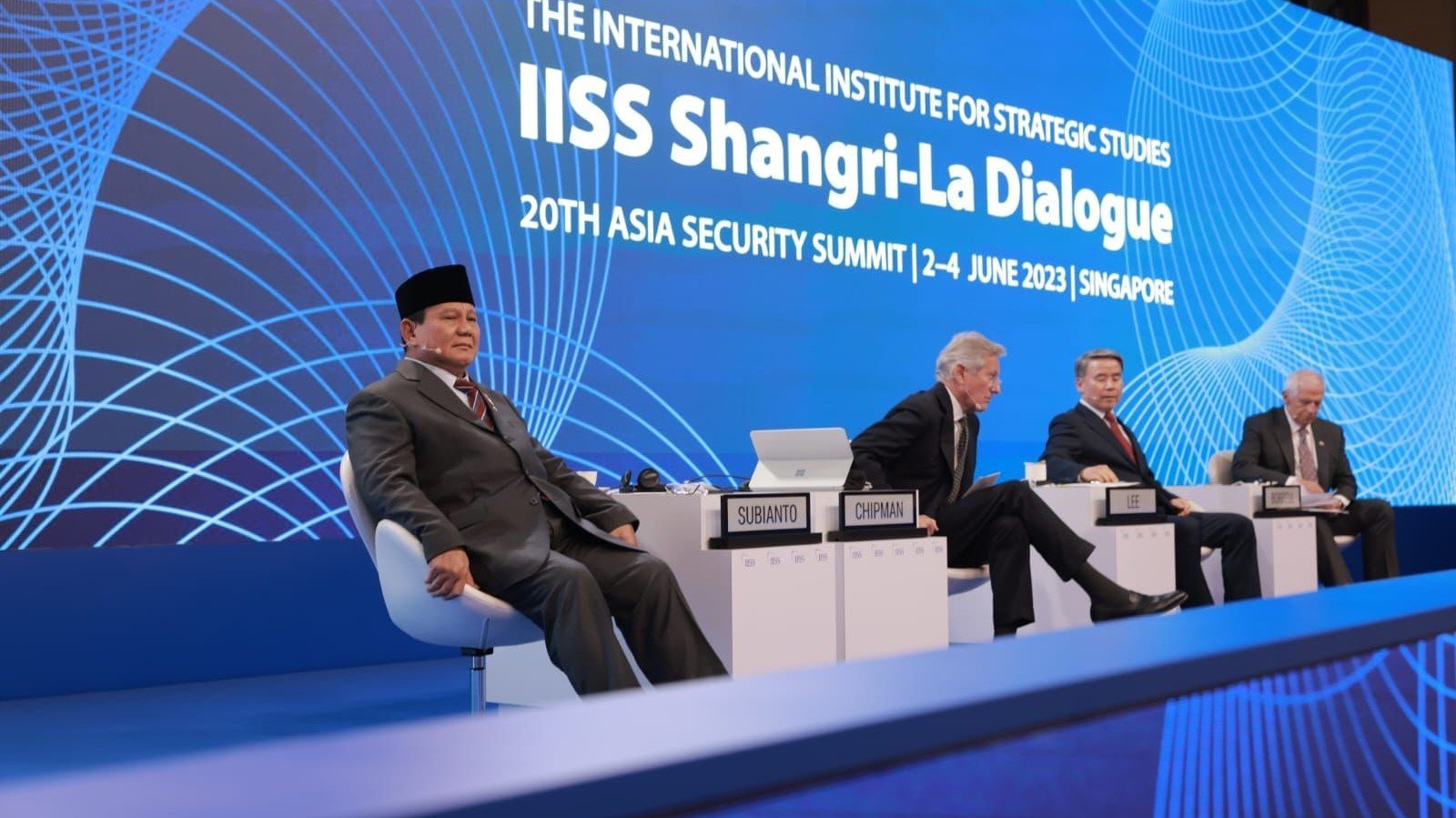 Menhan Prabowo Subianto di IISS Shangri-La Singapura (SinPo.id/ Tim Media Prabowo)