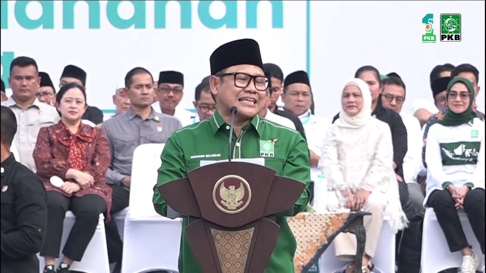 Muhaimin Iskandar memberi sambutan di acara Harlah PKB (Sinpo.id/Tim Media)