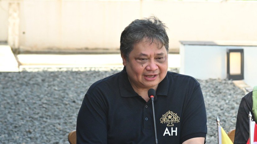 Ketua Umum Partai Golkar Airlangga Hartarto (SinPo.id/ Ashar)