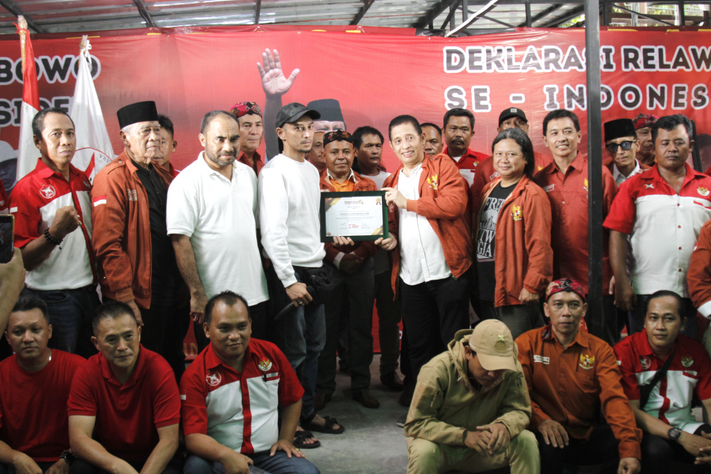 Advokasi Rakyat Untuk Nusantara (ARUN) mendeklarasikan untuk mendukung Prabowo di pilpres 2024 nanti (Ashar/SinPo.id)