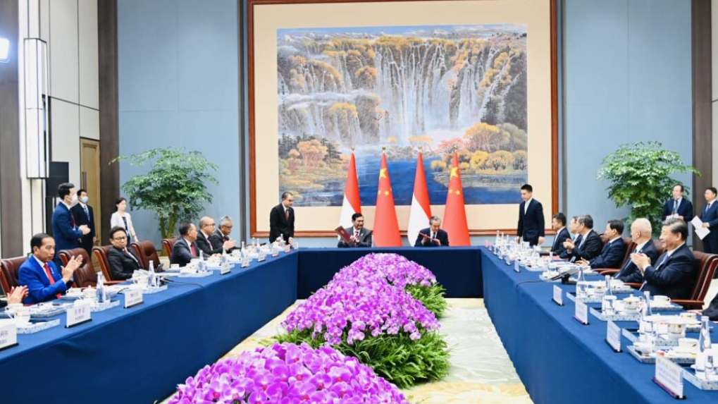 Pertemuan Presiden Jokowi dengan Presiden Tiongkok Xi Jinping (SinPo.id/ Setpres)