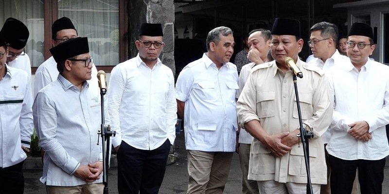 Konferensi pers pertemuan Prabowo dan Muhaimin Iskandar (Sinpo TV/Daffa Rizkyano)