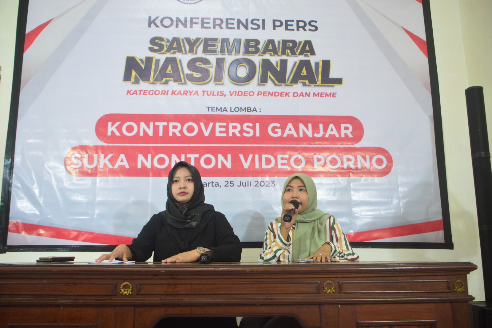 PP PERISAI akan menggelar Sayembara Nasional (karya tulis, video dan meme) bertema "Kontroversi Ganjar Pranowo soal video porno" (Ashar/SinPo.id)