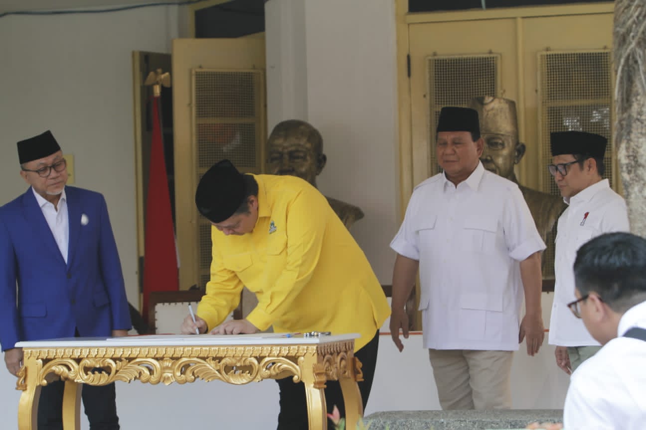 Deklarasi penandatanganan dukungan Golkar terhadap Prabowo (Sinpo.id/Ashar)