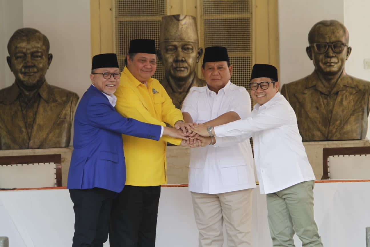 Deklarasi dukungan terhadap Prabowo oleh PAN dan Golkar (Sinpo.id/Ashar)