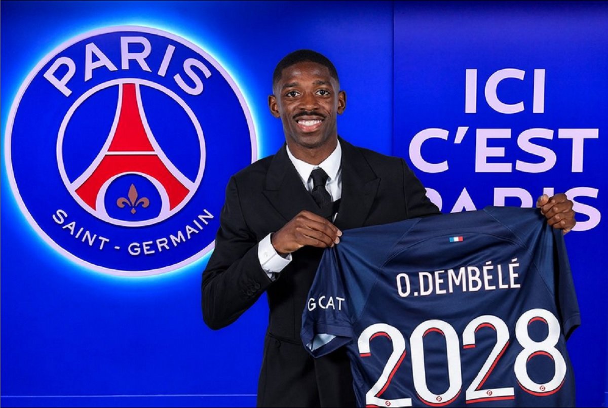 Ousmane Dembele resmi bergabung dengan PSG. (SinPo.id/PSG)