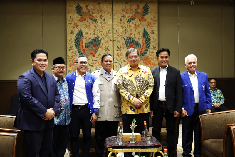 Ketua Umum Partai Gerindra Prabowo Subianto hadiri HUT ke-25 PAN (Ashar/SinPo.id)