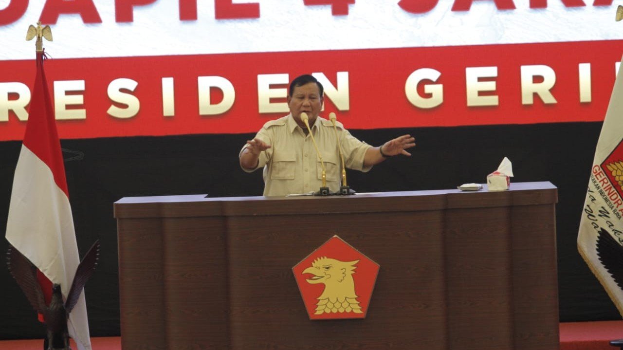 Ketua Umum Partai Gerindra Prabowo Subianto (SinPo.id/ Ashar)