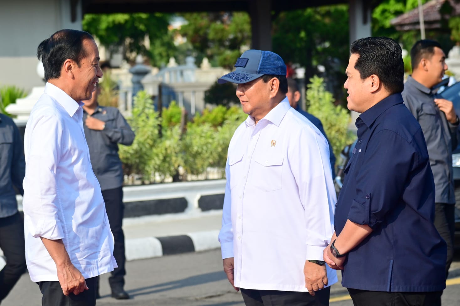 Kebersamaan Prabowo, Erick Thohir dan Jokowi (Sinpo.id/Tim Media)