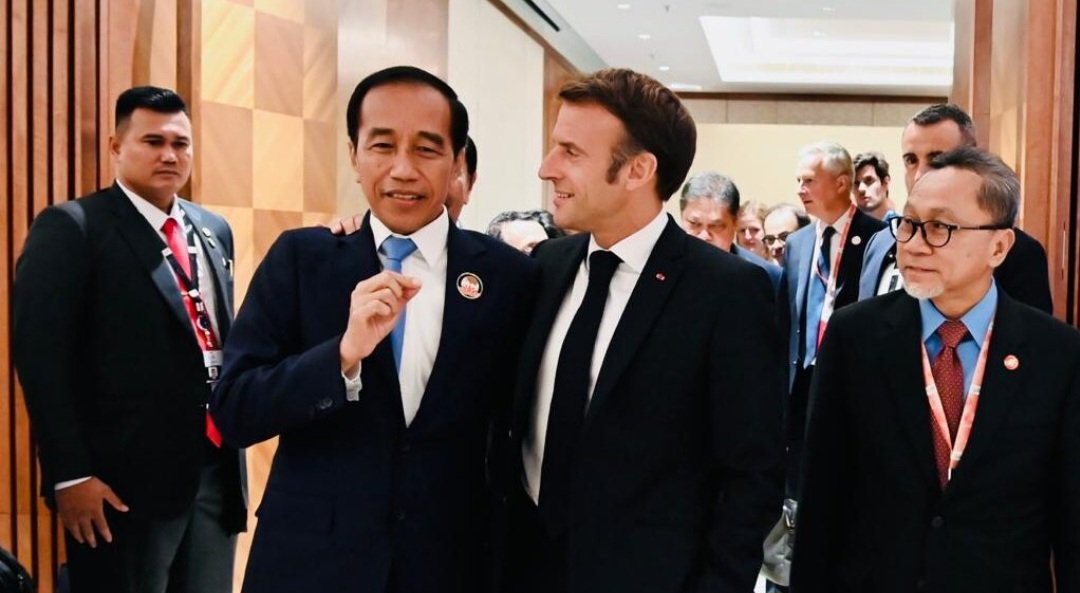 Pertemuan Presiden Jokowi dan Macron (Sinpo.id/Setkab)