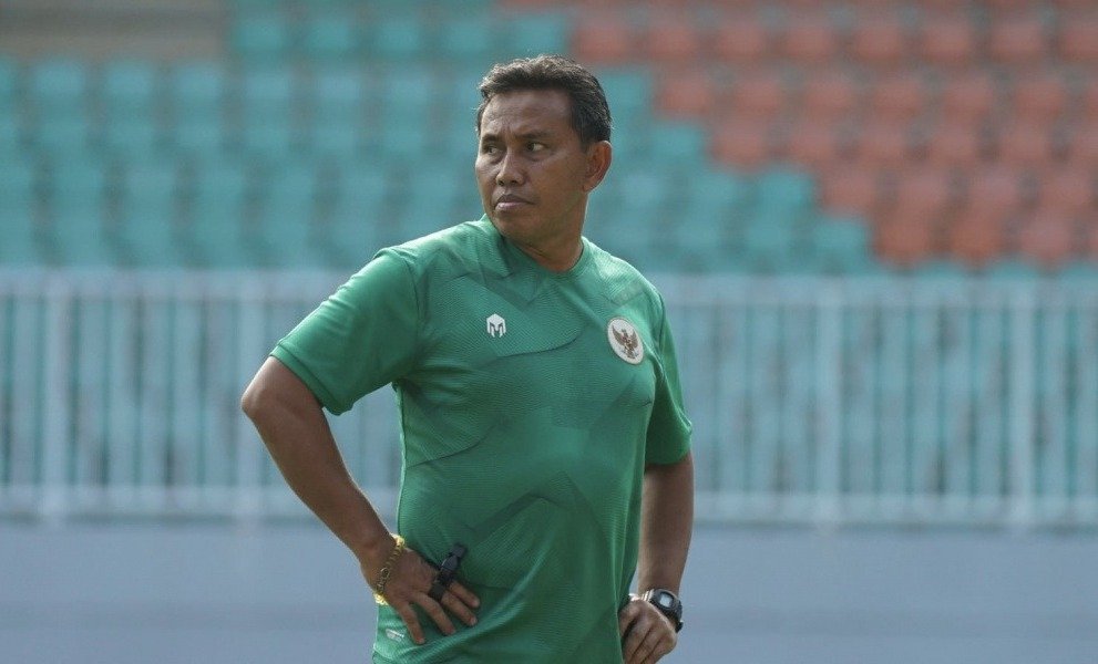 Pelatih Tim Nasional (Timnas) Indonesia U-17 Bima Sakti. (SinPo.id/Dok. PSSI)