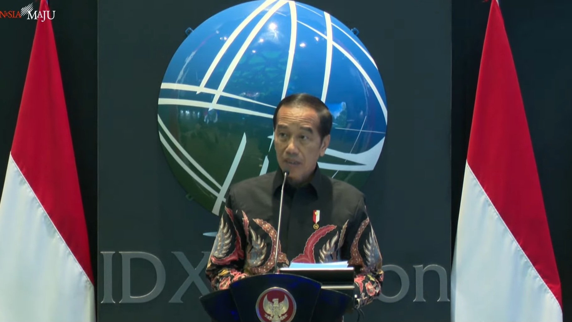Presiden Jokowi membuka Bursa Karbon Indoneisa. (SinPo.id/Setkab)