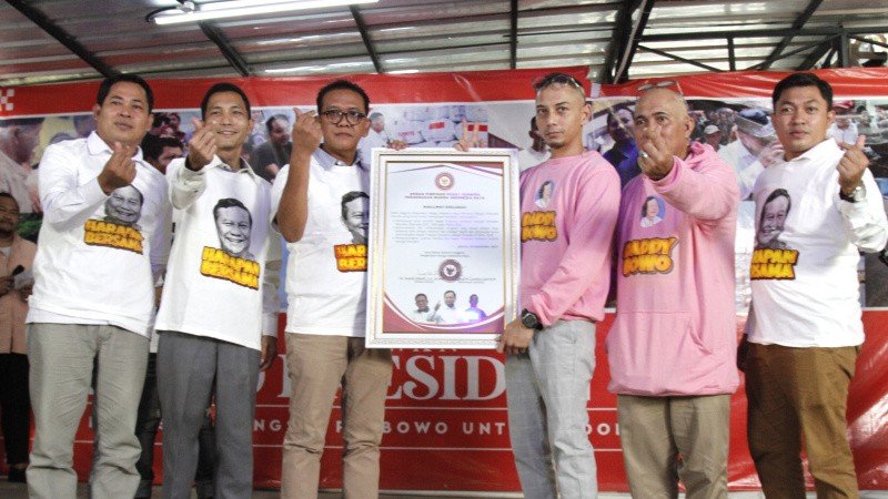 Relawan PERWIRA saat deklarasi dukungan ke Prabowo Subianto (SinPo.id/ Ashar)