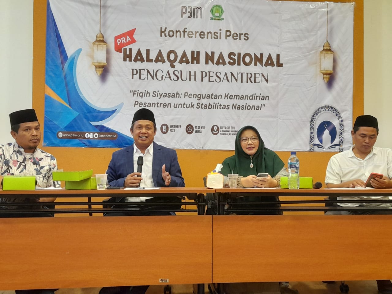 Konferensi Pers Halaqah Nasional Pengasuh Pesantren di Pondok Pesantren 2023 (SinPo.id/Ist)