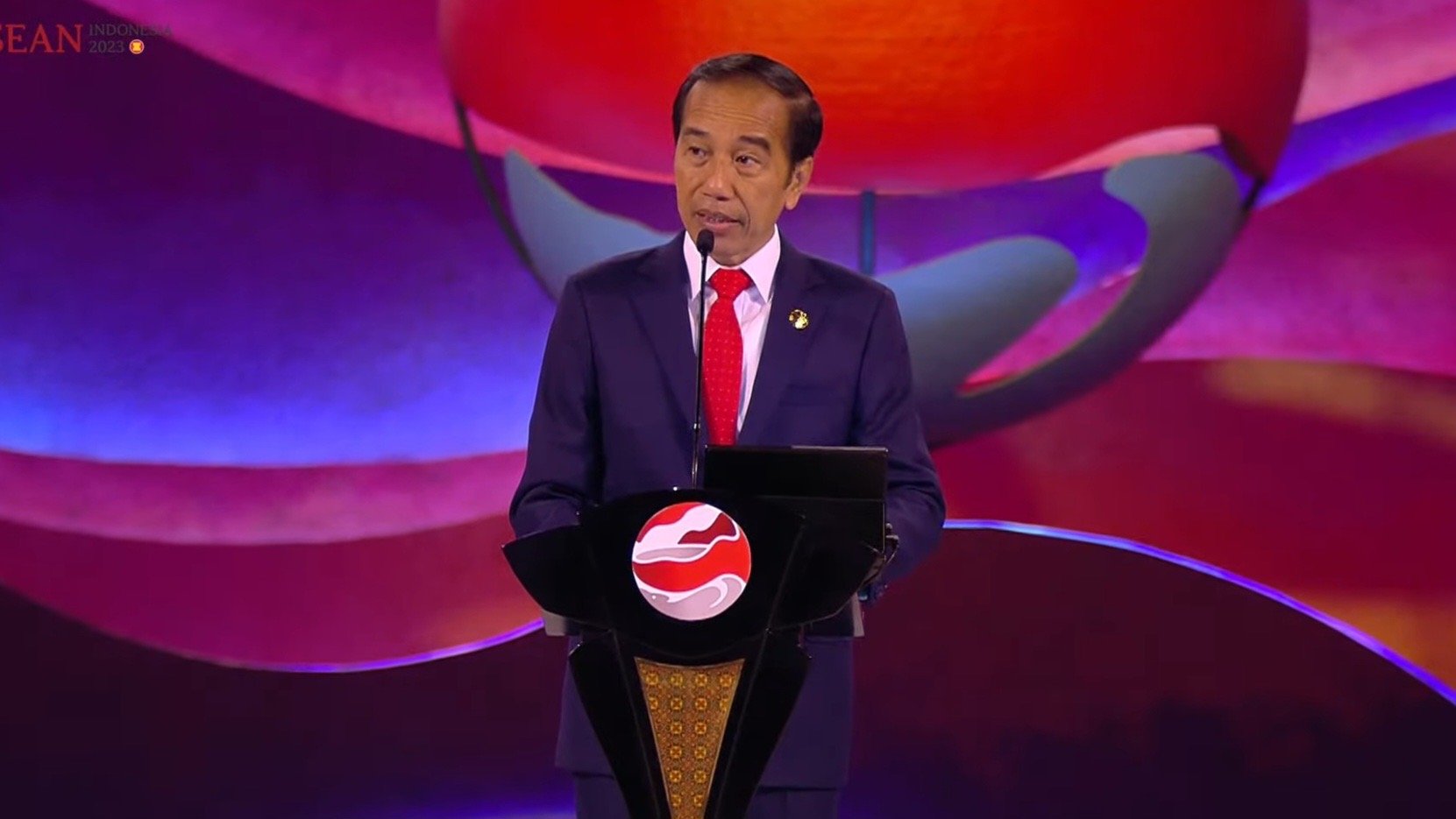Presiden Jokowi saat pidato di Pembukaan KTT ASEAN Jakarta /setkab